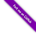 A ribbon reading `Fork me on GitHub'