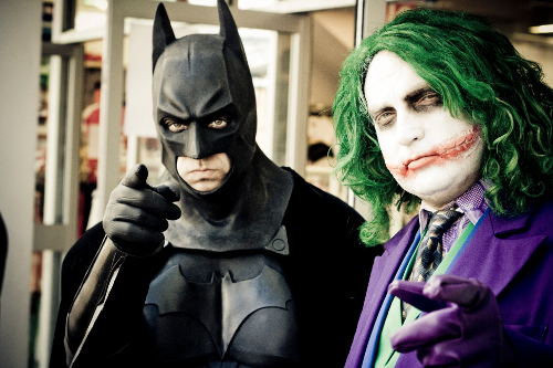 A picture of Batman and the Joker